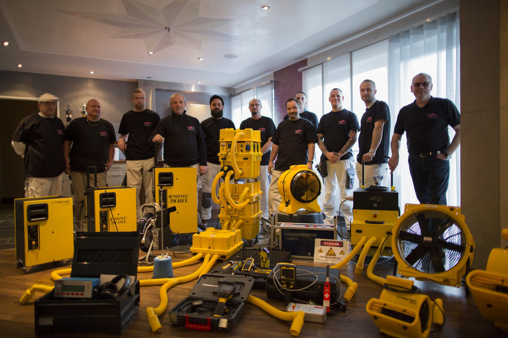 Team von Malermeister Michael Schmidt mit Technik